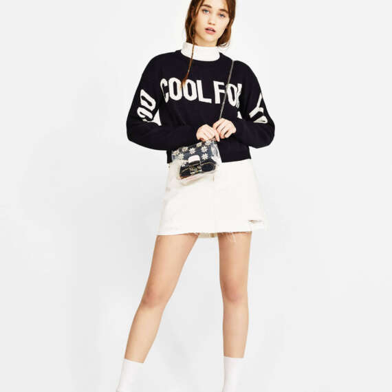 Hoodie with slogan